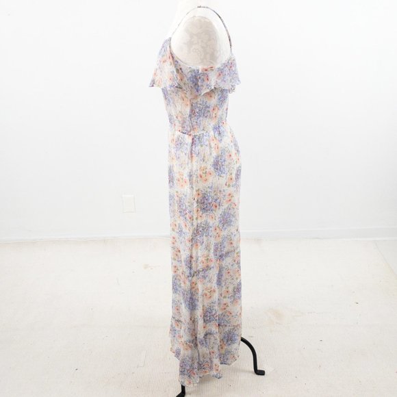 Vintage 90s Joie L Silk Floral Printed Maxi Dress - Picture 4 of 9